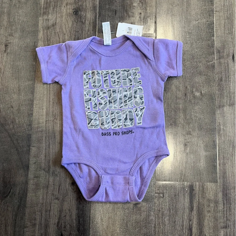 NWT Bass Pro Shops Future Fishing Buddy Infant Size 6 Months  One Piece